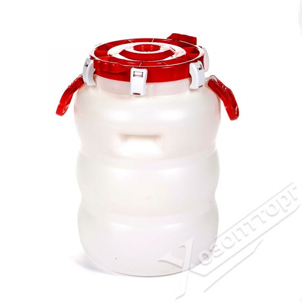 Barrel 30l white with a wide mouth with a hermetic seal Barrel 30l white with a wide mouth with a hermetic seal